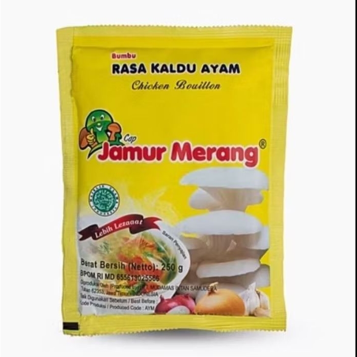 

250gr Kaldu Ayam Bubuk Non MSG Cap Jamur Merang - Kaldu Sehat Alami Tanpa Pengawet Tanpa Zat anti kempal