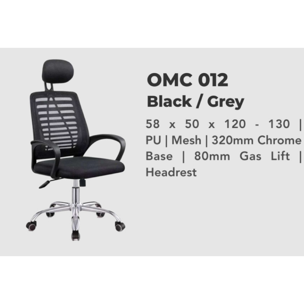 Kursi Kantor/Kursi Kerja/Kursi Staff / Kursi jaring sandaran Kepala/Kursi OMC 012
