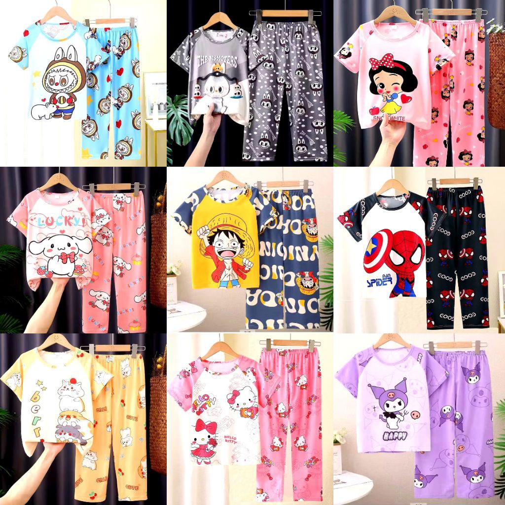 [PART 27] Piyama Anak Karakter Cinnamoroll Buzz Spiderman Pooh Hello Kitty | Piyama Anak Import | Se