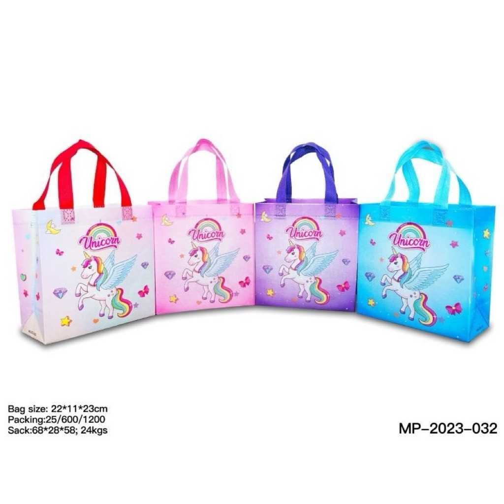 

6 pc Goodie bag Tas Spunbond Laminasi 21x22x11 Lipat Samping & standing / Tas Serba Guna