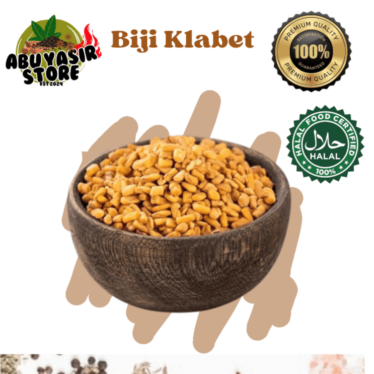 

Biji Klabet Murni Utuh 250 Gram - Fenugreek Seeds