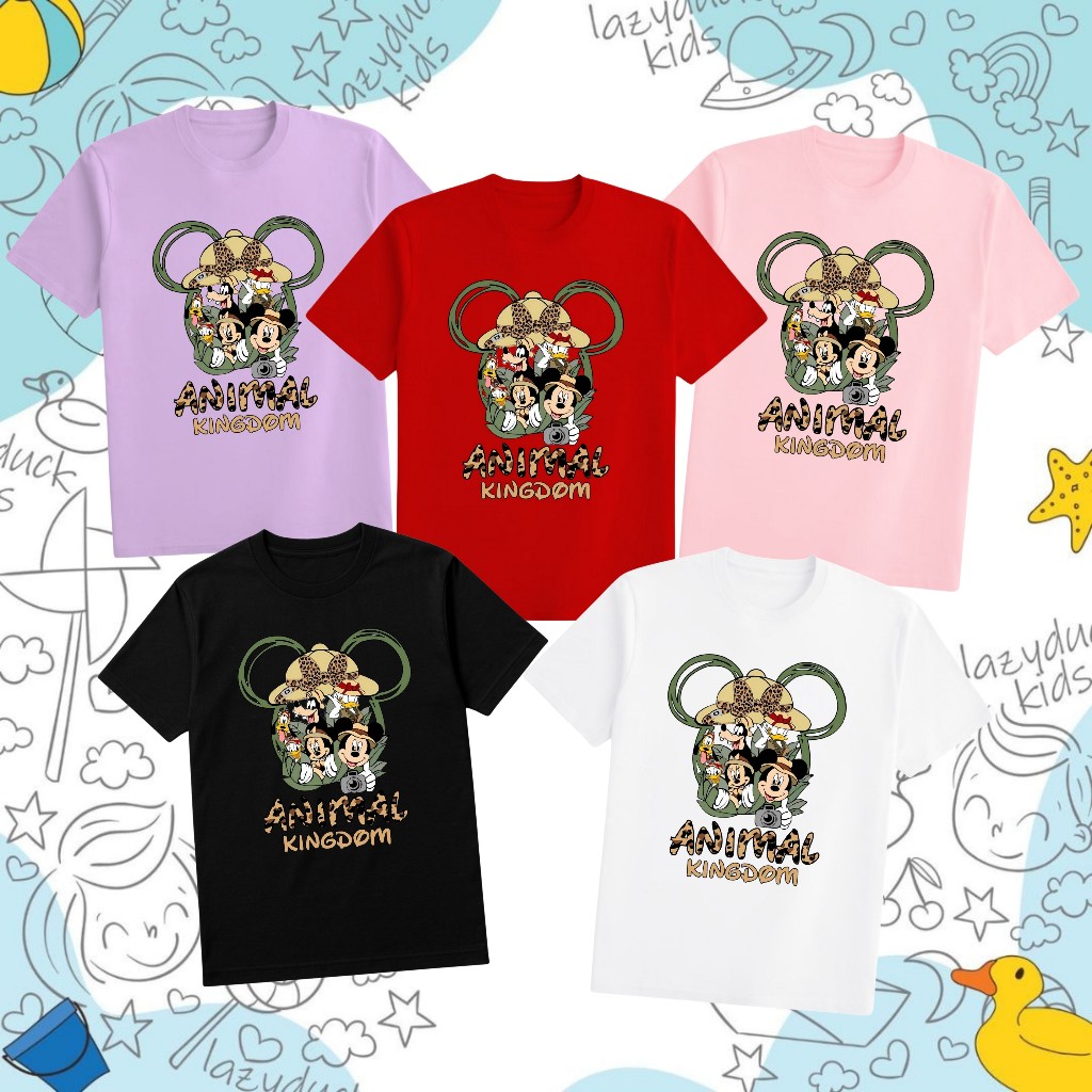 BAJU DISTRO KAOS ANAK PEREMPUAN ANIMAL KINGDOM DISNEY UMUR 1 - 10 TAHUN