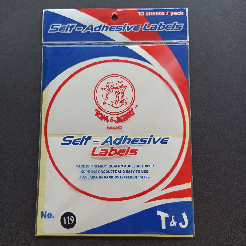 

Tom Jerry Label No.119 | Label Polos Ukuran 102X152mm Kotak | Self Adhesive 20 Labels