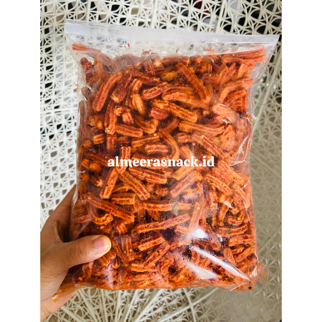 

keripik seblak ceker 1kg pedas daun jeruk bumbu melimpah