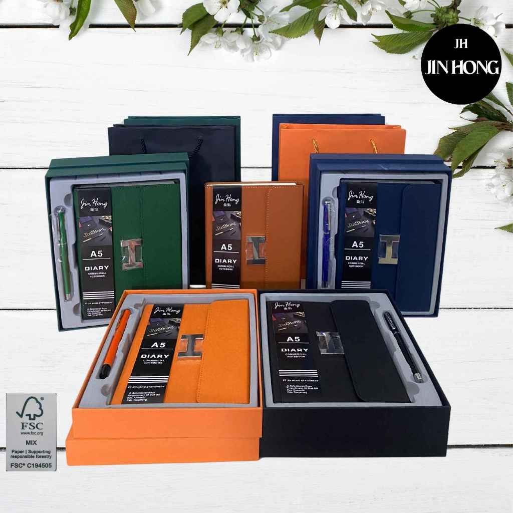 

[KHUSUS GROSIR] PAKET USAHA Buku Agenda Hampers 2in1 Notebook A5 Exclusive Bonus Ballpoint dan Totebag Buku Catatan Agenda LH007