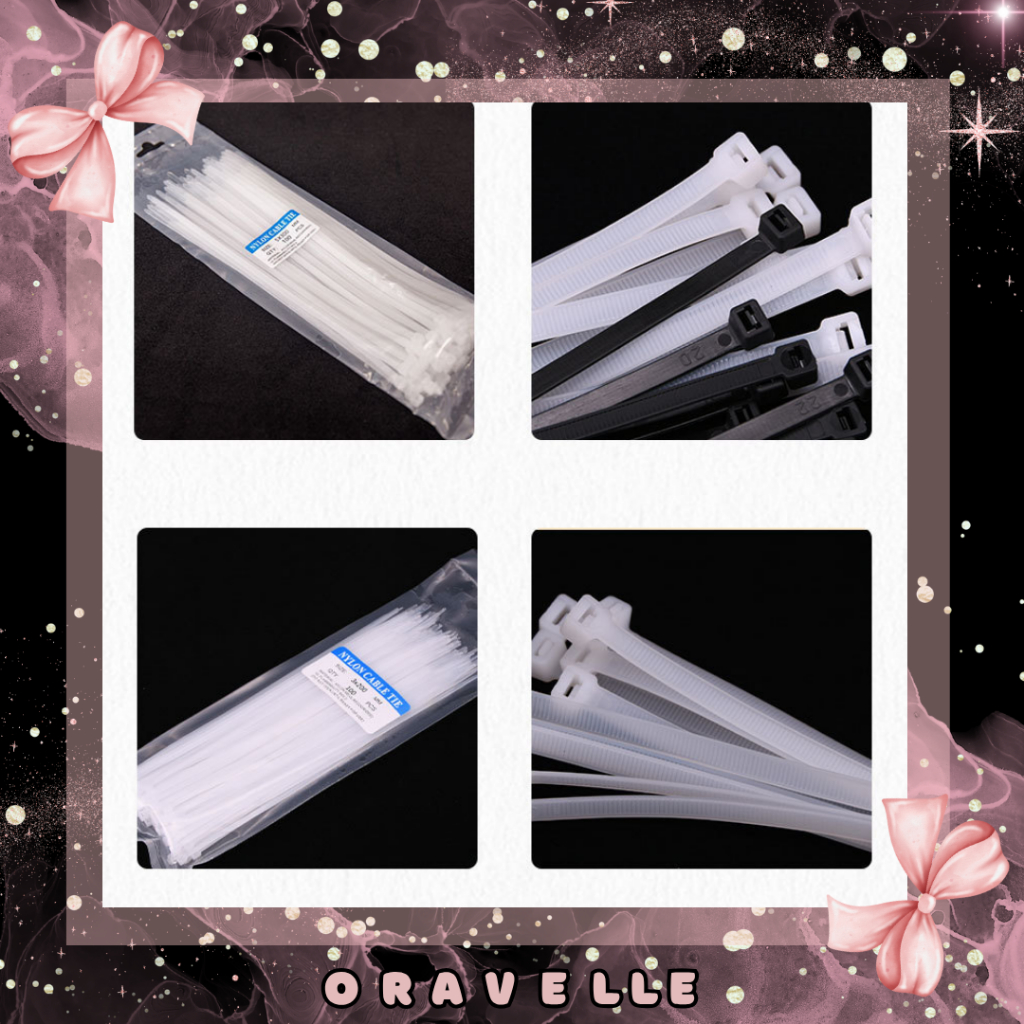 

ORAVELLE | Kable Ties / Cable Ties / Kabel Ties Warna Putih dan Hitam / Kabel Tis 1.9 x 100mm (10cm) Kualitas Baik / 2.5 x 150mm (15cm)