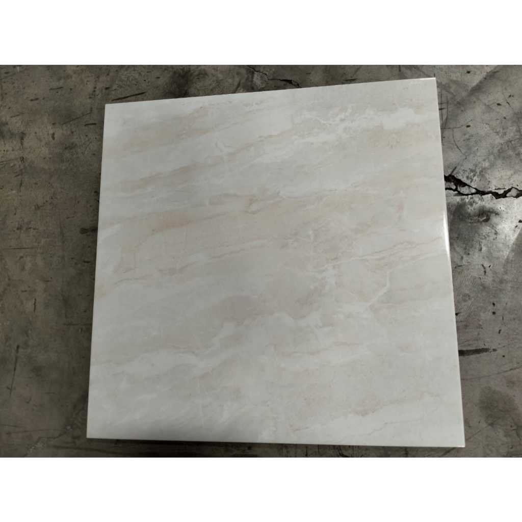 Keramik Lantai Ukuran 60x60 Kenya L Cream Keramik Glossy Motif Marbeel