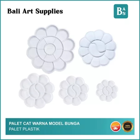 

SAS - Palete Bunga Plastic Diameter 8,5 / 11,5 / 13 / 14,5 / 18,5cm | Palet Cat | Palet Lukis | Flower Palette | Plastic Palette | Painting Palette