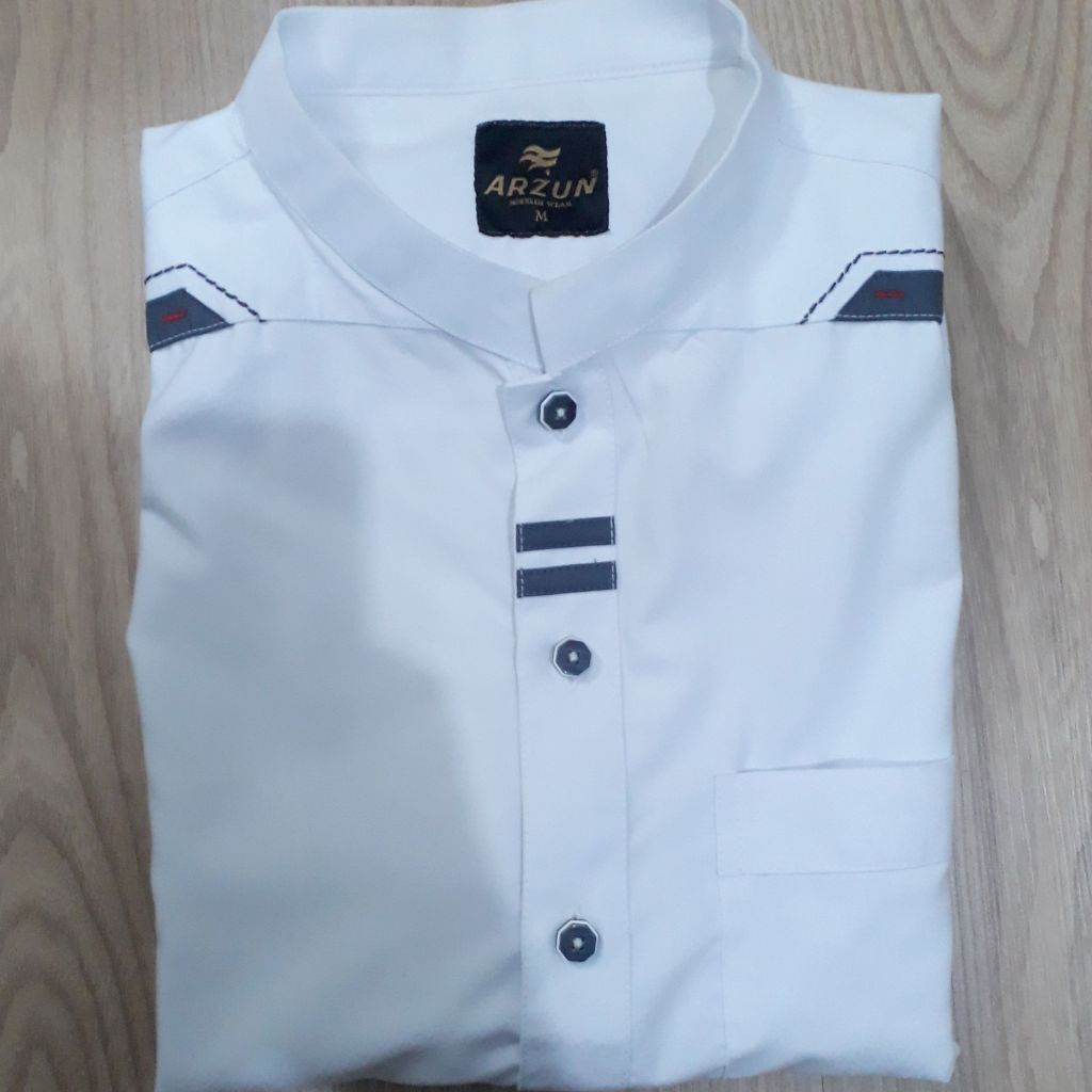 Baju Muslim Koko Kokoh Taqwa Pria Laki-Laki Lengan Panjang Polos Arzun