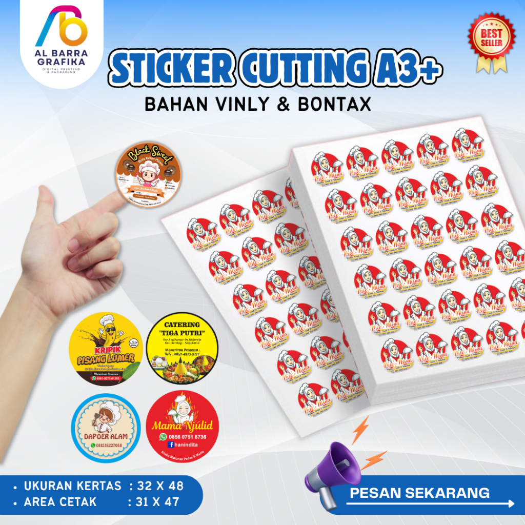

STIKER BONTAX & VINYL ANTI AIR / STIKER CUTTING KISS CUT DIE CUT