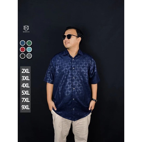 Kemko Sultan Embos Kemeja Koko Sultan Pria Jumbo / Baju Koko Pria Jumbo