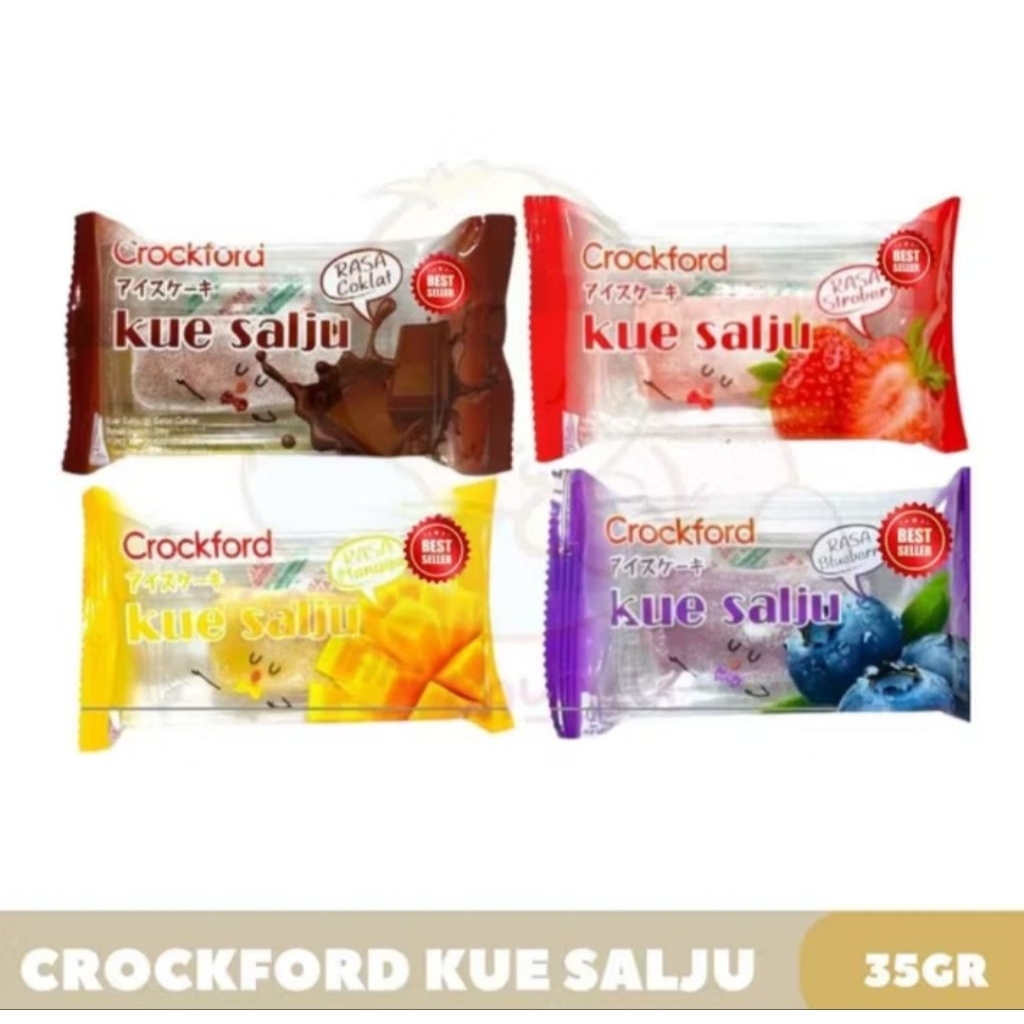 

1 dus Mochi Crockford Kue Salju ( snow cake ) 35gr Moci Isian Selai isi 60 pcs eceran 2000