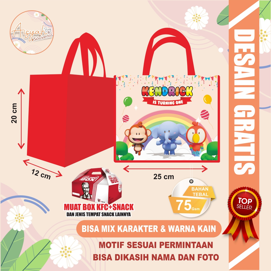 

tas ulang tahun balita baba lili tata / tas ultah motif balita / tas ulang tahun custom balita / tas souvenir ultah balita / goodie bag balita / goodie bag ultah balita / tas bingkisan snack ultah / tas souvenir ultah balita