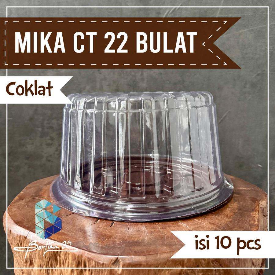 Mika Bolu Bulat CT 22 Alas Coklat Tanpa Sekat / Mika Tumpeng CT22 Bulat / Mika Kue Tart / Mika Pudin