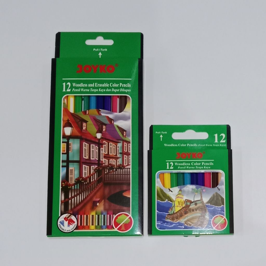 

Pensil GAMBAR Joyko Dus Hijau 12 Warna (1pak)