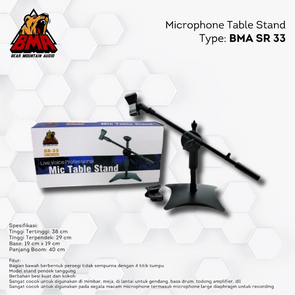 STAND MIC SR 33 BMA / STAND MIC MEJA / STAND MEJA