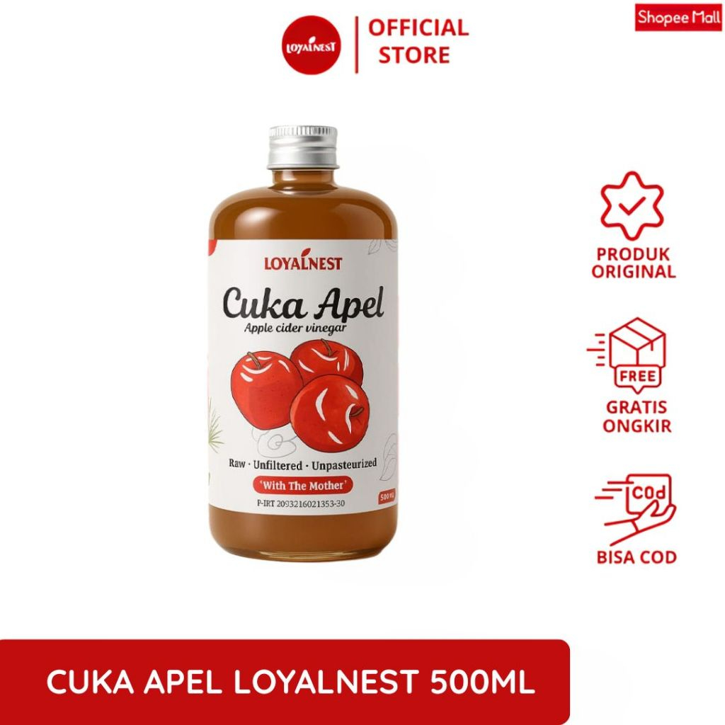 

Cuka Apel Loyalnest 500ml Original Asli With Mother - Organik Tanpa Campuran - Diet Detox Kesehatan