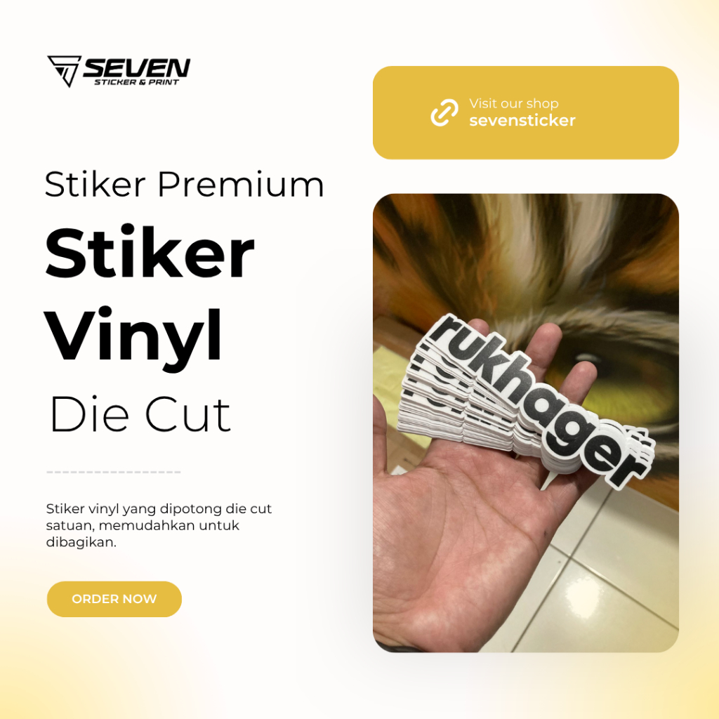 

Cetak Stiker Die Cut Murah - Waterproof, Free Laminating