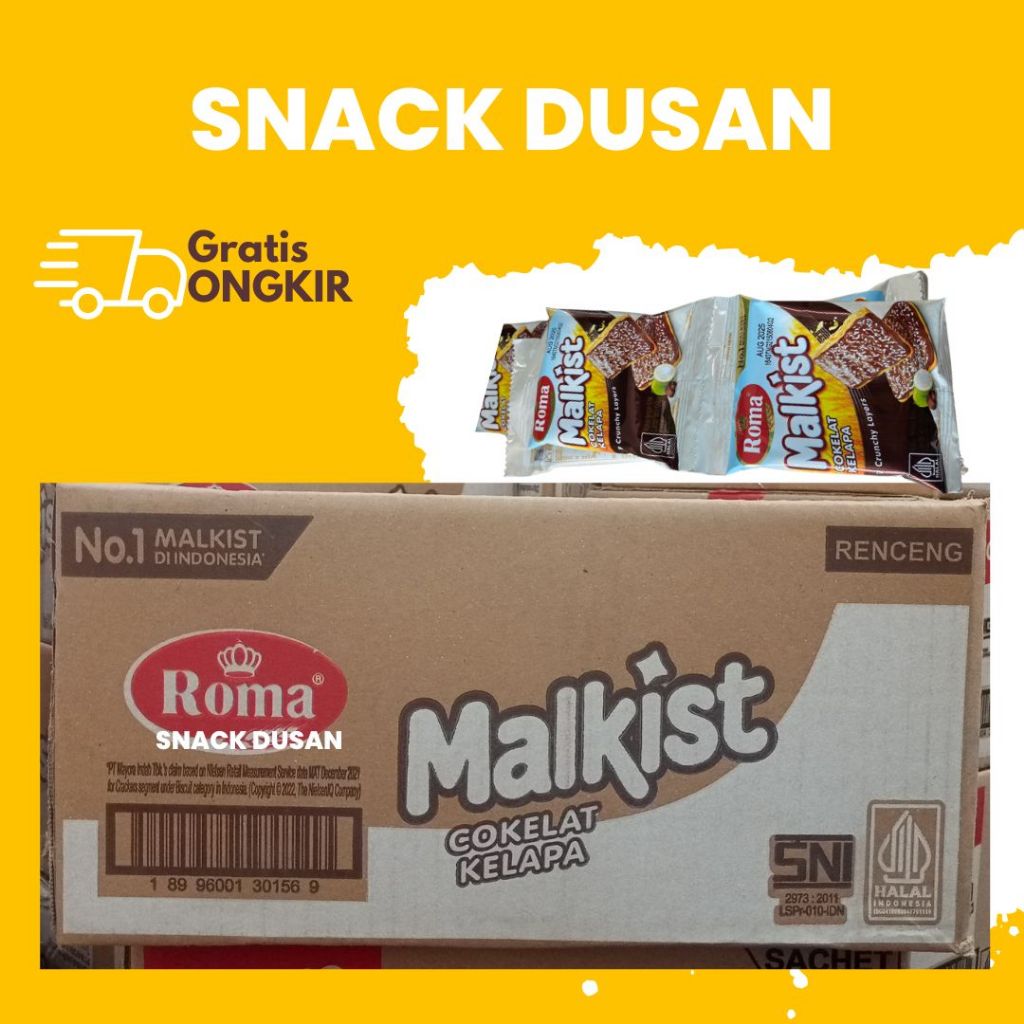 

[DUS] MALKIST RENCENG CRACKER ORI ABON COKELAT KELAPA 1 DUS ISI 12 RENCENG
