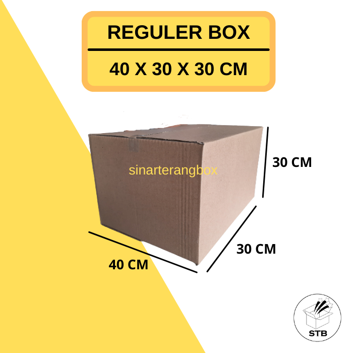 

40 X 30 X 30 CM KARDUS BOX JUMBO BESAR POLOS TEBAL 6MM DOUBLE WALL KARTON PACKING DUS COKLAT BARU