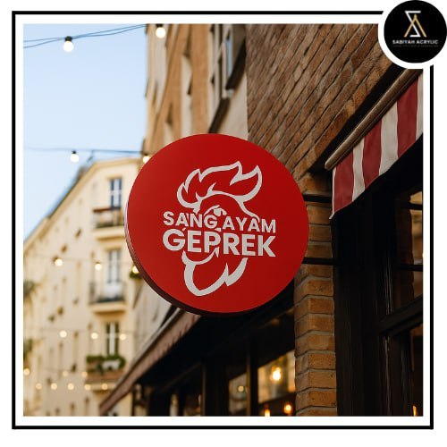 Neon box custom akrilik neon box custom 2 sisi neon box custom outdoor 30x30 Cm Sabiyah Acrylic