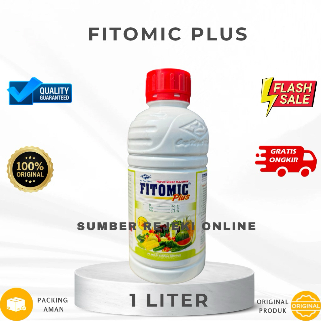 FITOMIC PLUS 1 Liter - Pupuk Mikro FITOMIC PLUS Isi 1 Liter Kemasan Baru - CAP KAPAL TERBANG