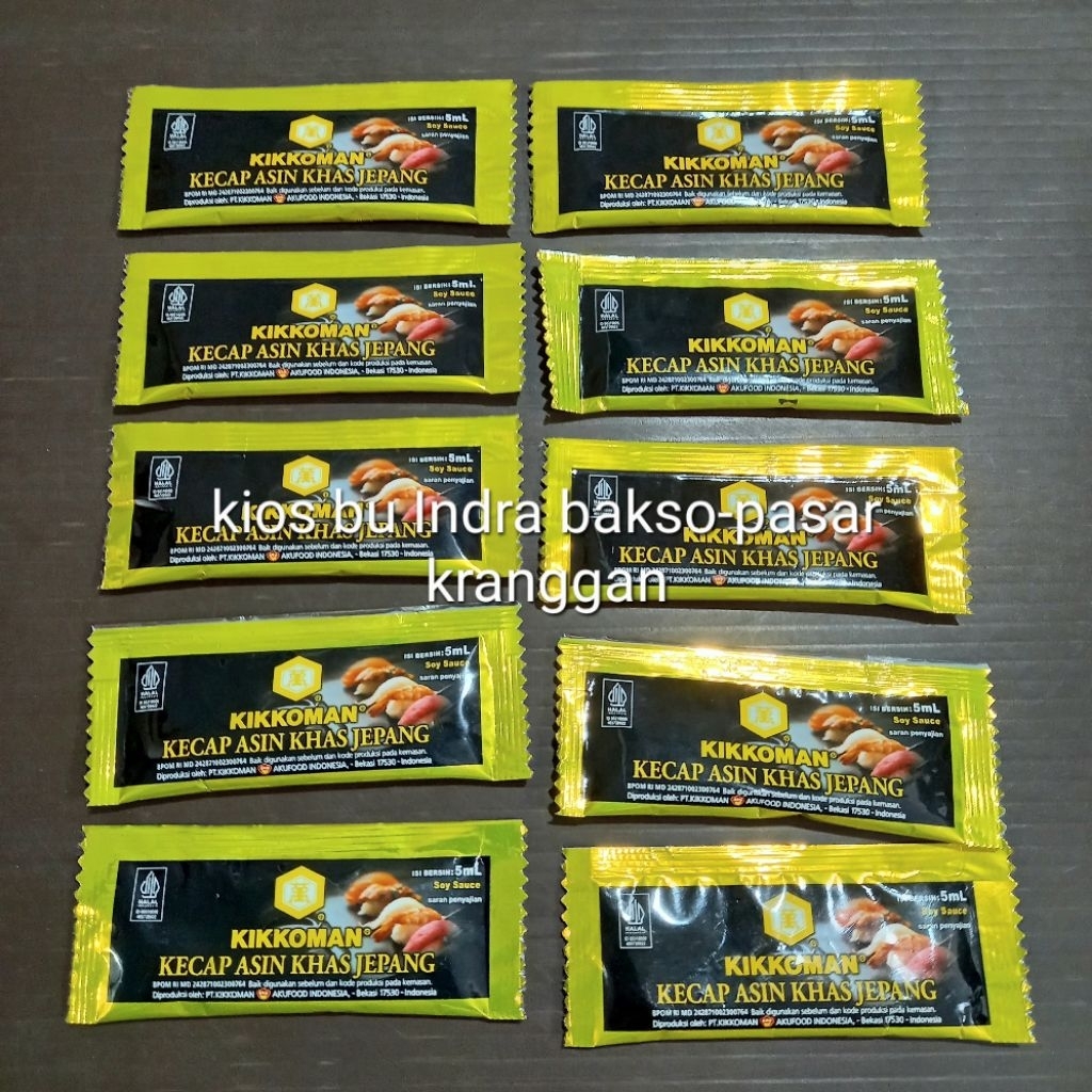 

soy sauce kikkoman shoyu kecap asin jepang sachet sashimi 5 ml isi 10 kikoman