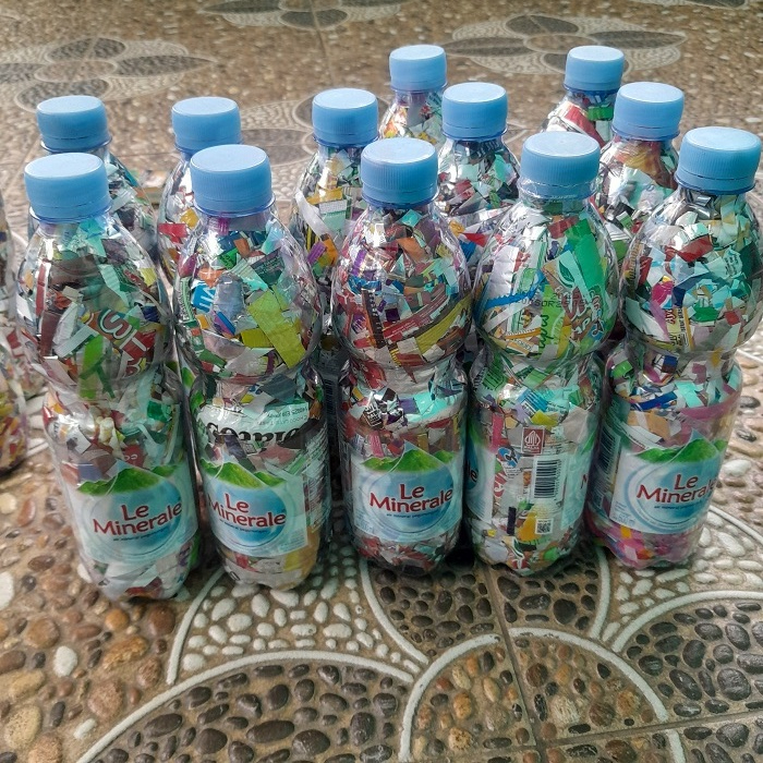 Ecobrick Botol Le MIN 600ml Padat Bersih