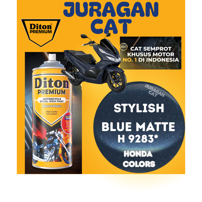 Cat Semprot Premium Pylox Diton H 9283* Stylish Blue Matte 400cc