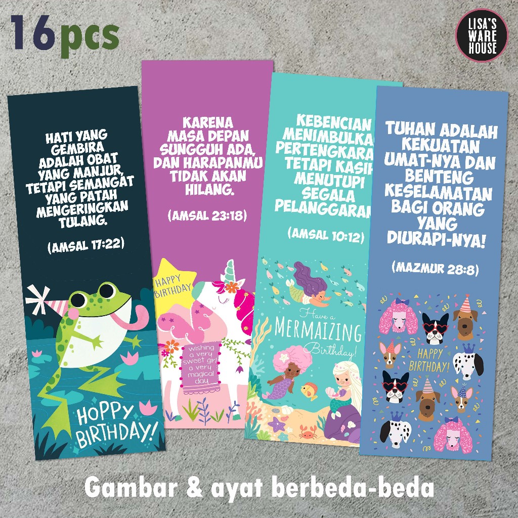 

16 Pcs Pembatas Alkitab Anak Volume 04