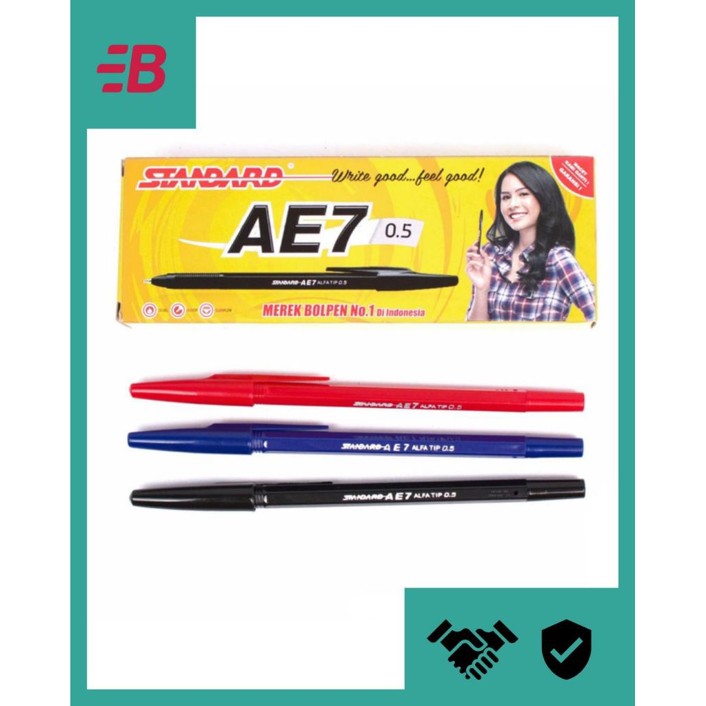 

Ballpoin / Pulpen STANDARD AE7 0,5mm 1Pack Isi 12pcs