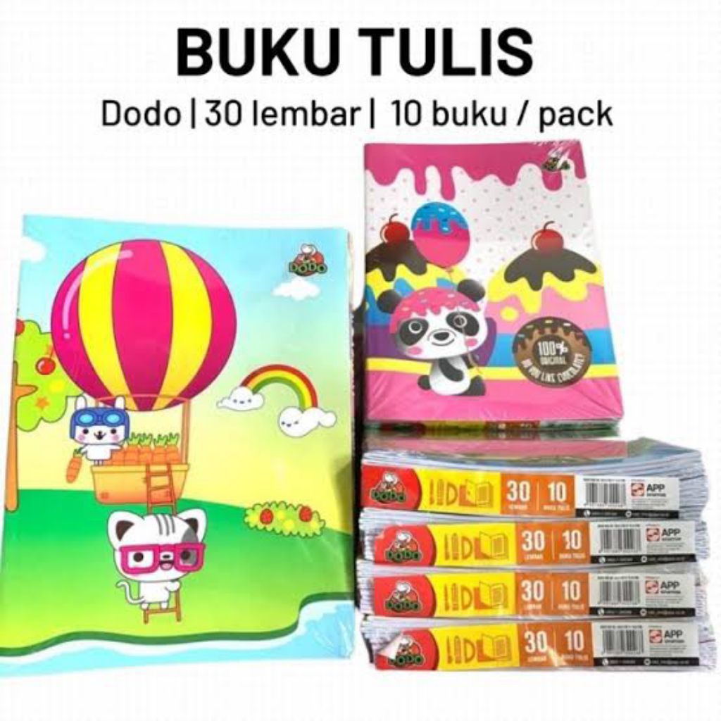 

(10 pcs) Buku Tulis Dodo Isi 30 Lembar