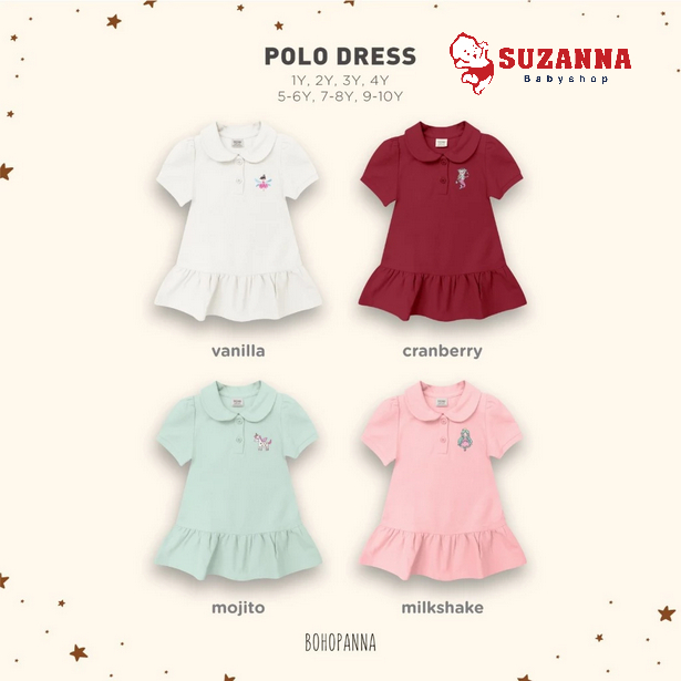 Bohopanna POLO DRESS - Dress Anak Perempuan / Dress Polo