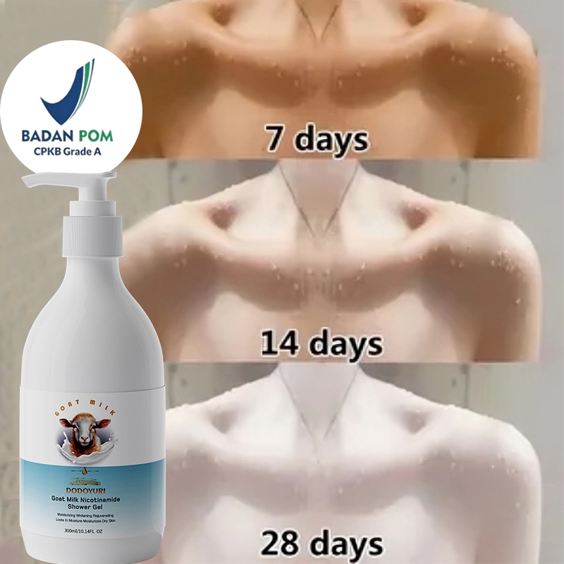 Sabun susu kambing sabun pemutih badan sabun mandi cair wangi tahan lama sabun pemutih badan 300ml