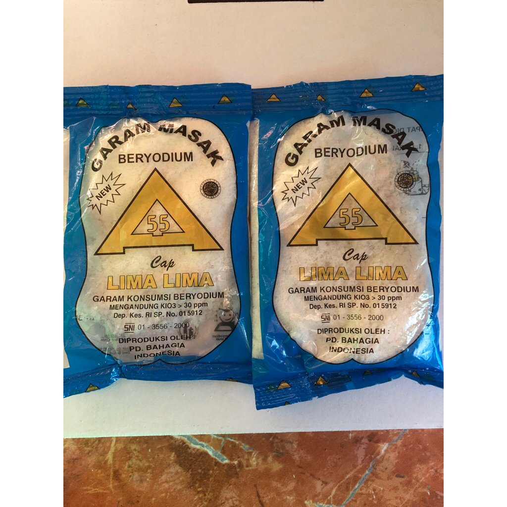 

Garam masak beryodium kemasan 100gram