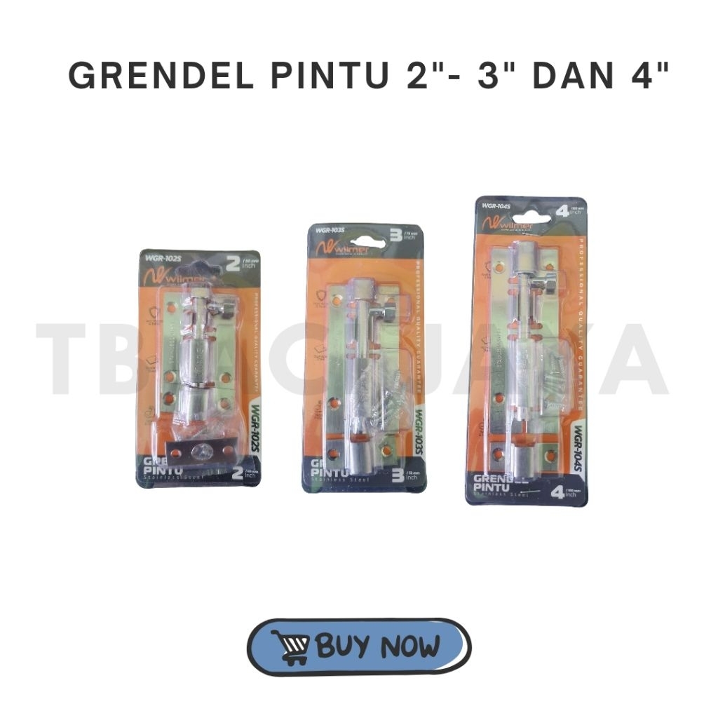 Grendel Kunci Pintu - Grendel Pintu Stainless - Grendel Pintu Rumah - Slot Rumah 2", 3" 4"