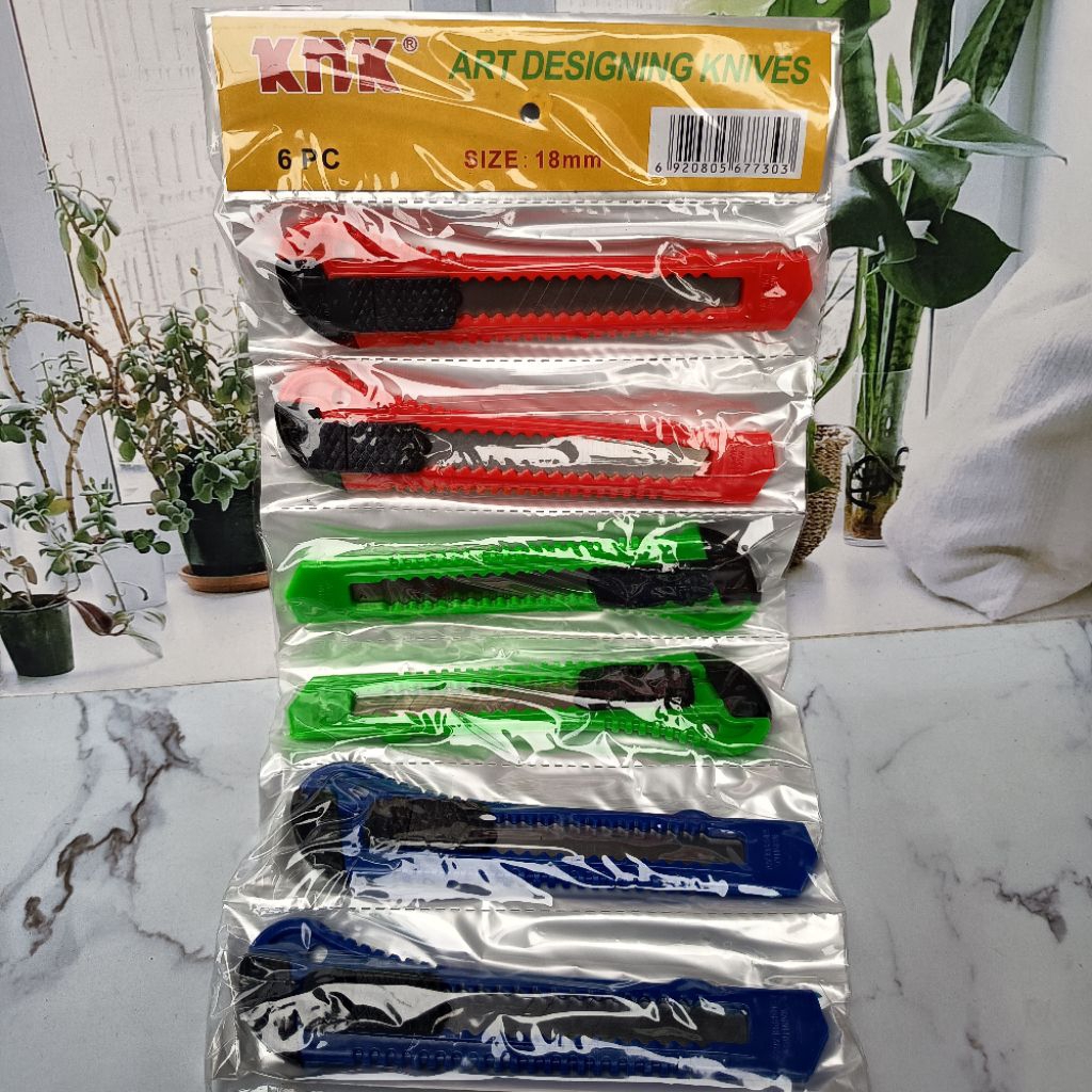 

{Grosir 6 Pcs } Cutter Merek KNK / Kater Besar 18 MM 1 Pack Isi 6 Pcs / Cutter 18 MM 1 Renteng isi 6 Pcs