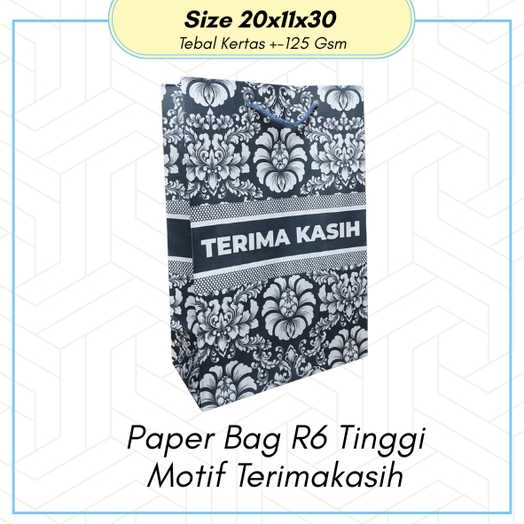 

PAPERBAG TERIMA KASIH UKURAN 20x10x30 PAPERBAG SARUNG/ TAS SOVENIR/ PAPERBAG BINGKISAN/ TAS KADO