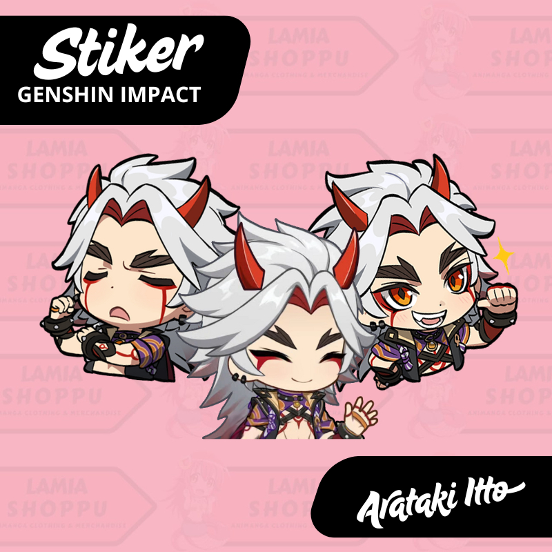 

Stiker Arataki Itto Genshin Impact | Sticker Arataki Itto GI | Stiker Laptop Vinyl Anti Air