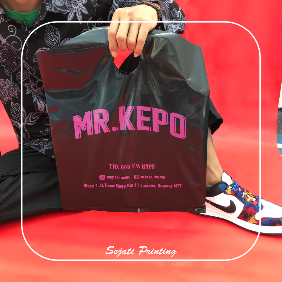 

(isi 100 pcs) Sablon Plastik Murah 35x45cm, FREE DESAIN - SEJATIPRINTING - PE Gunung