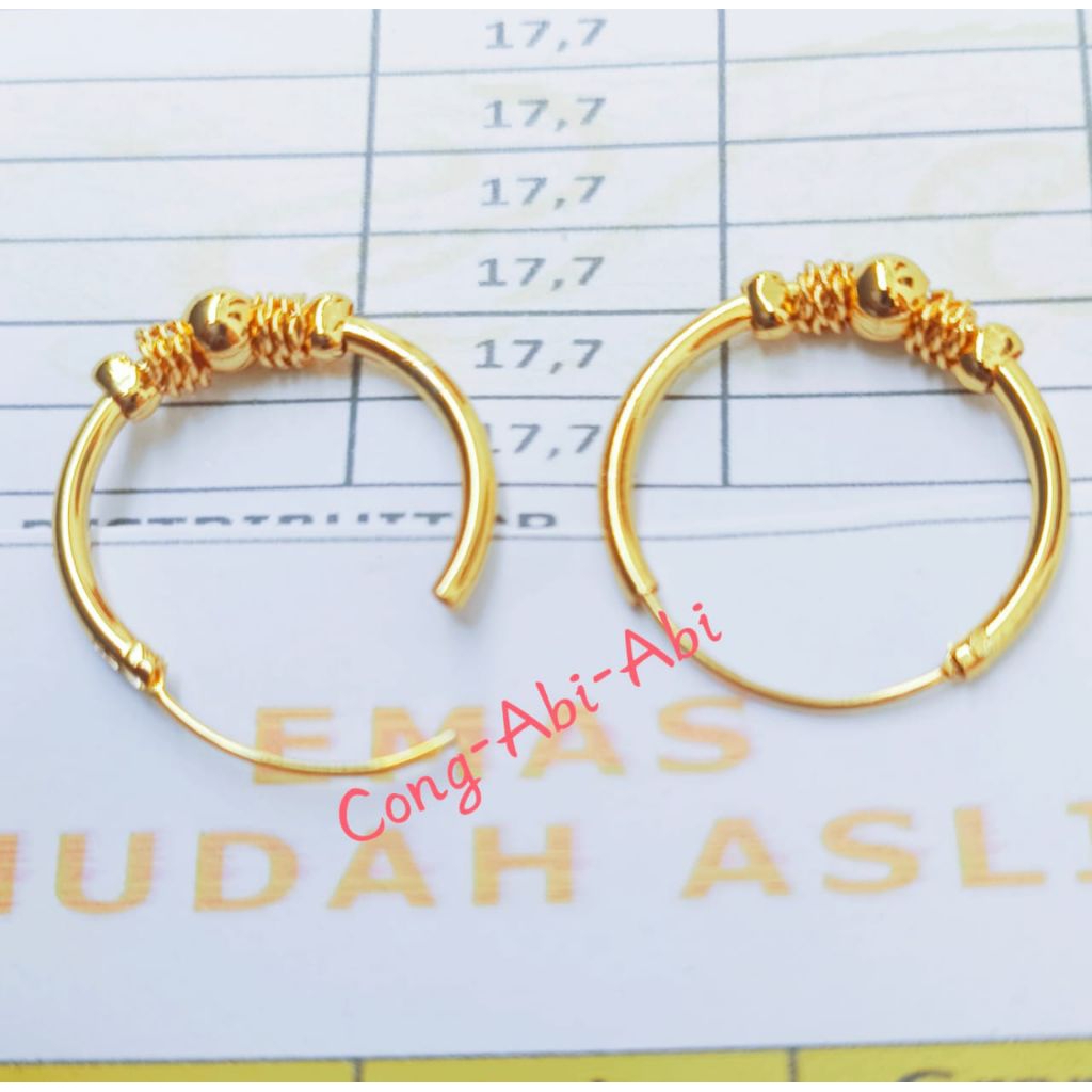 anting emas asli 24 karat 100% ori