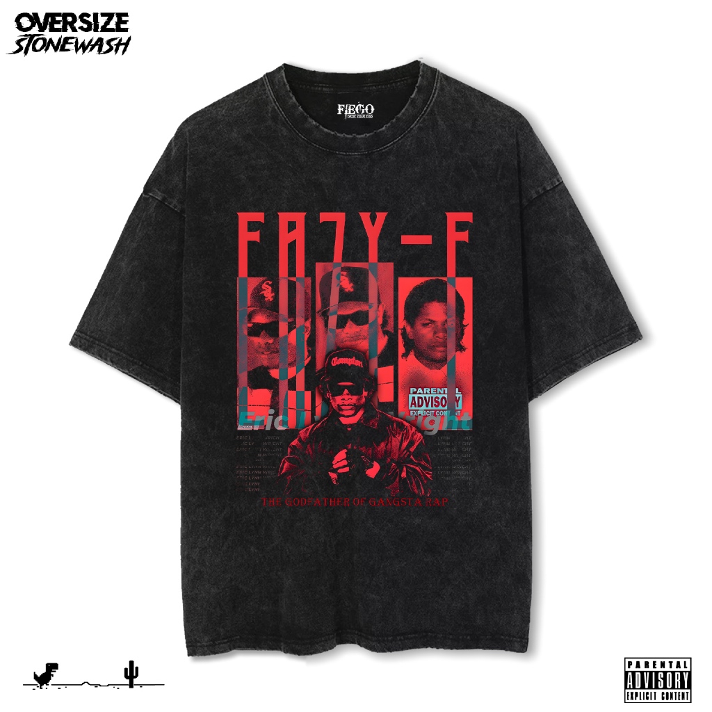 Fiego EAZY E 2 | Premium Stonewash Oversize T-Shirt | Oversize TShirt