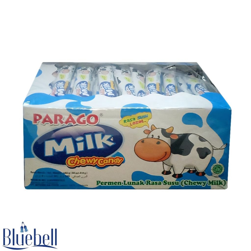 

PARAGO Permen Susu Lunak Jumbo Box Isi 80pcs X 8g Milk Chewy Candy