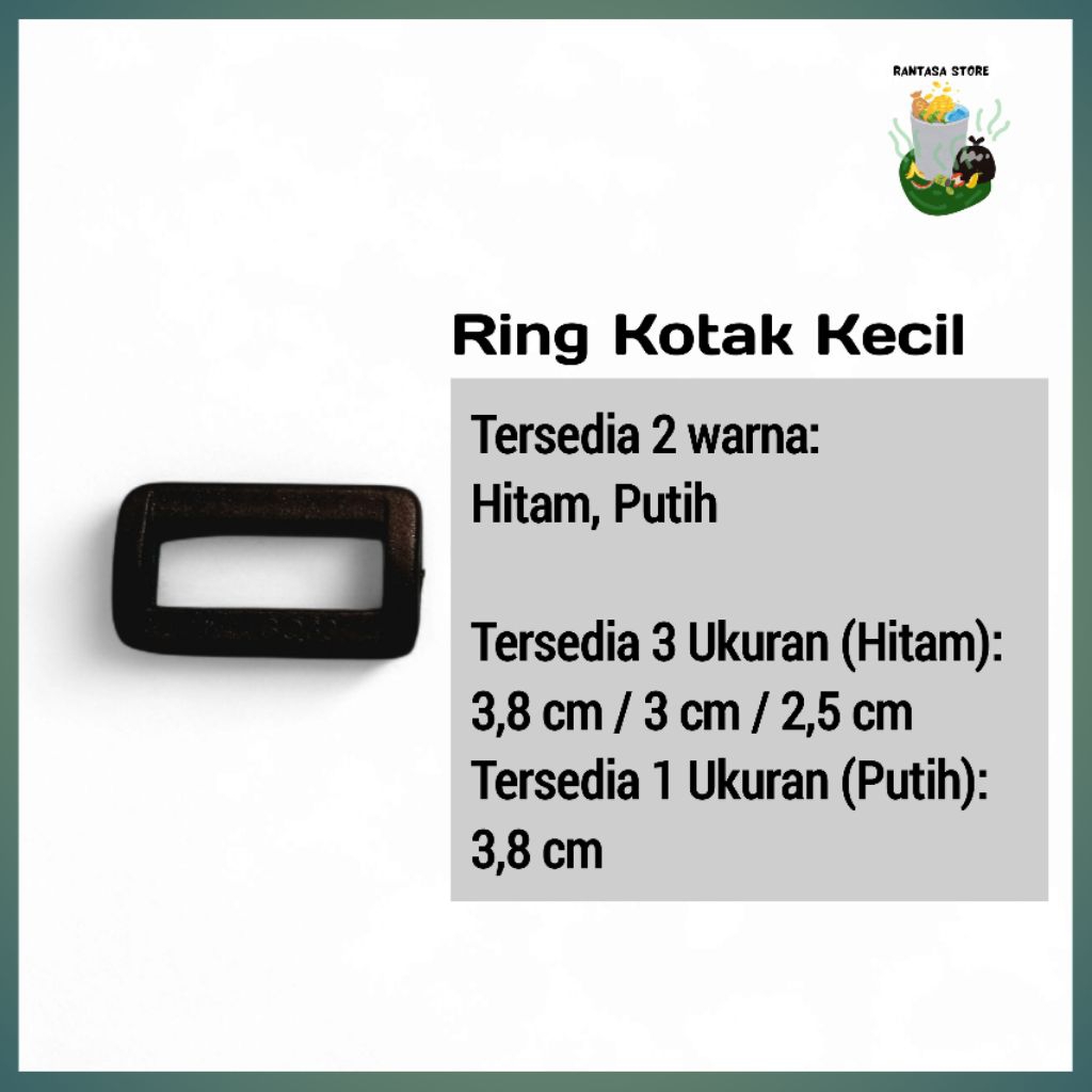 Ring Kotak Tas Plastik Putih/Hitam (12 pcs) Makassar