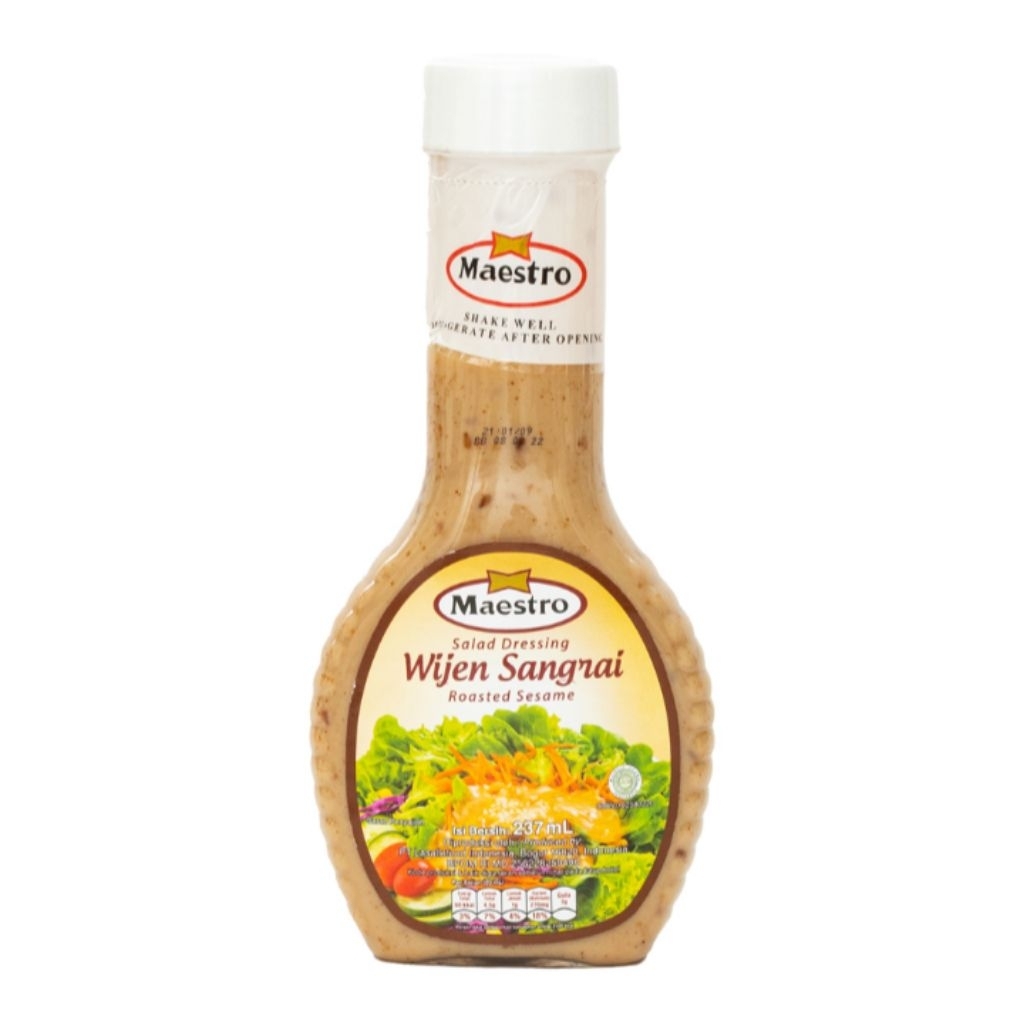 

Maestro Salad Dressing Wijen Sangrai Botol 237 g