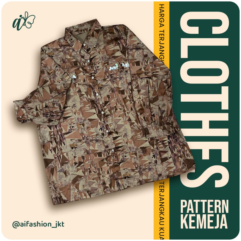 PRELOVED aifashion Kemeja Pattern Pattern Shirt Kemeja Wanita Kemeja Kantor