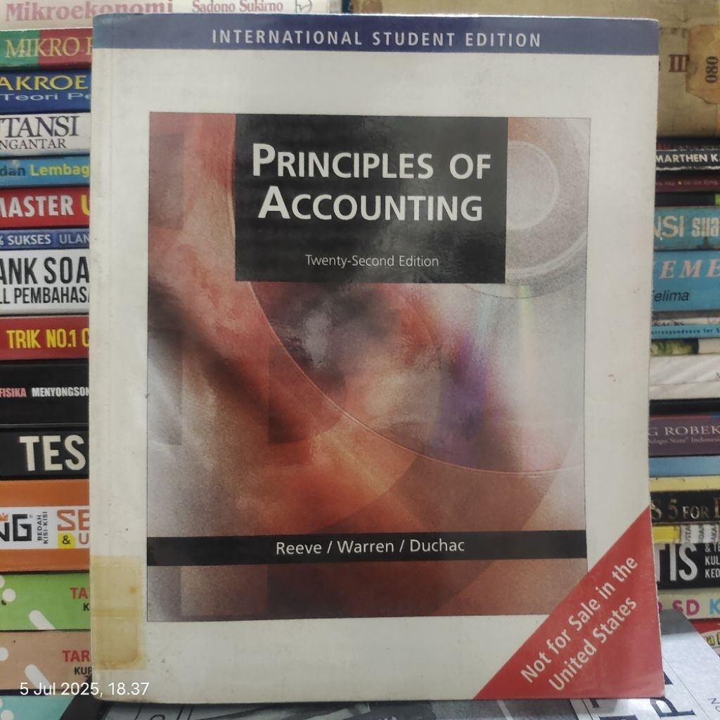 BUKU PRINCIPLES ACCOUNTING TWENTY SECOND EDITION REEVE. WARREN.DUCHAC ORIGINAL