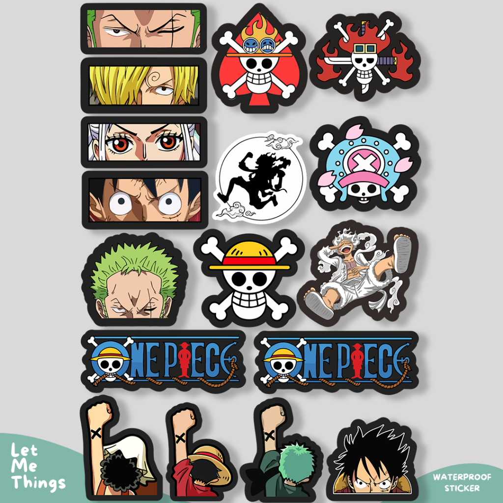 

Sticker helm anime One Piece anti air || Stiker anime untuk helm laptop case hp lemari cermin