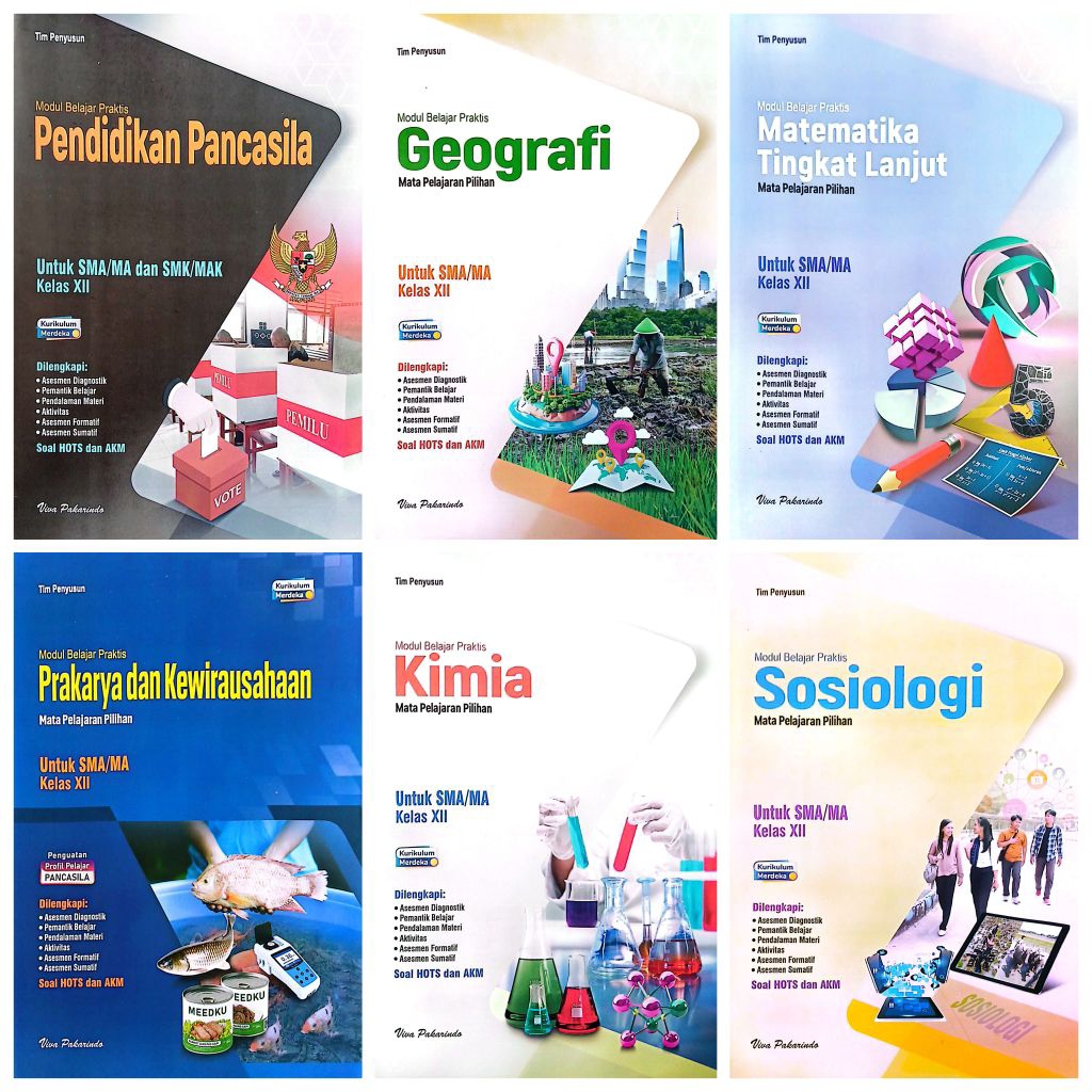 BUKU LKS VIVA PAKARINDO SMA SMK KELAS 12 PANCASILA GEOGRAFI MATE LANJUT PRAKARYA KIMIA SOSIOLOGI SEM