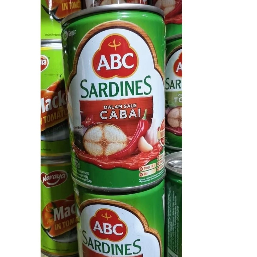 

Sarden ABC Ikan Kaleng Cabai / Saos Tomat 425g